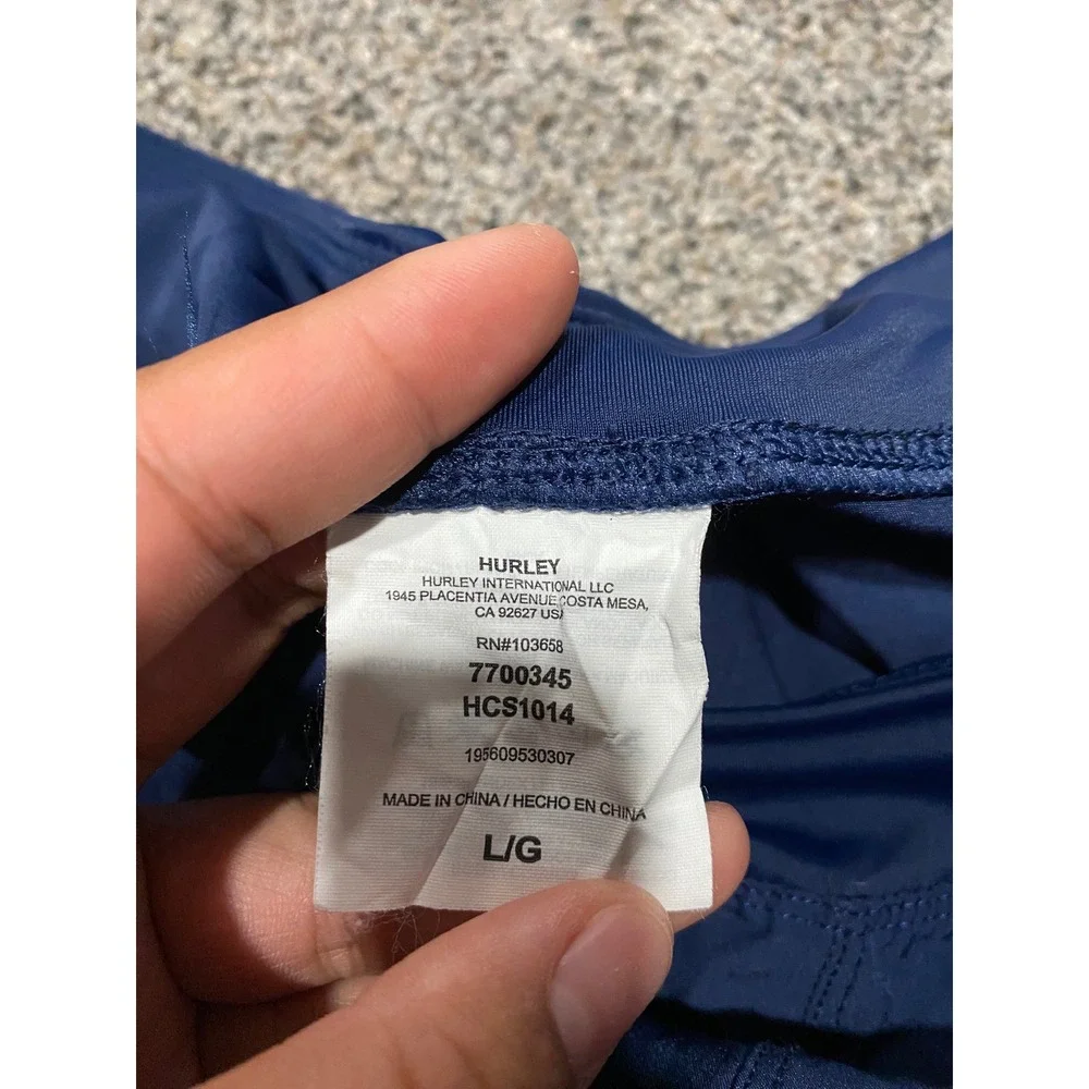Hurley Mens Navy Blue Active Athletic Running Shorts Size Large HCS1014